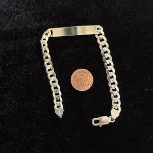 VINTAGE ITALY 925 SILVER BRACELET 8.5in 15grms